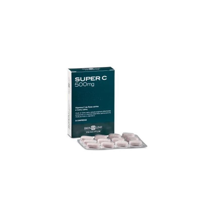 Bios Line Principium Super C 500 - Integratore di Vitamina C, 24 Compresse da 24,2g