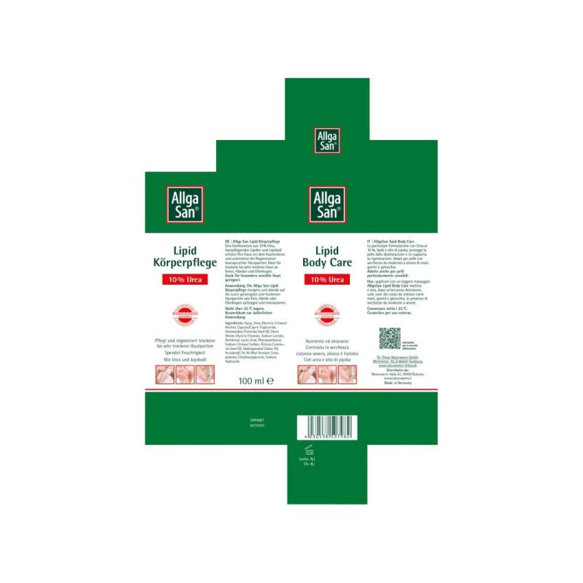 AllgaSan Crema Corpo Idratante con Urea - 100ml