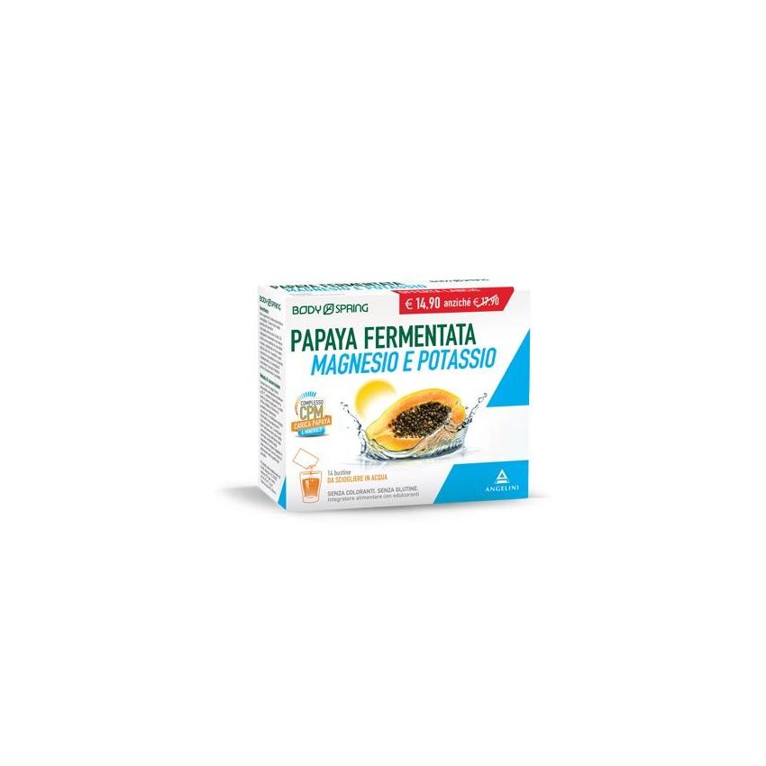 Body Spring Fermented Papaya con Magnesio e Potassio - 14 Bustine