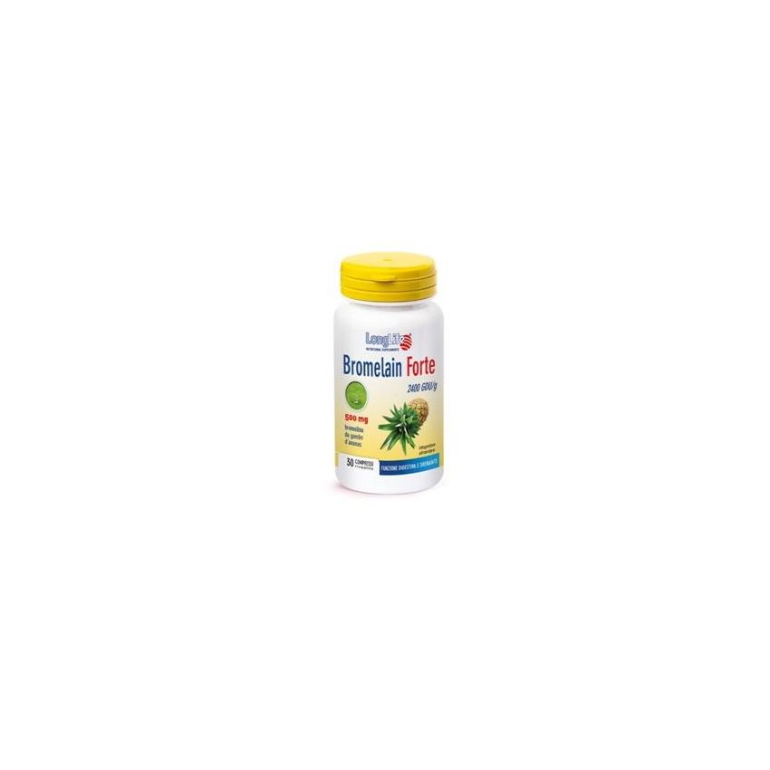 Bromelain Forte Longlife - Integratore di Bromelina a Lunga Durata - 30 Tavolette