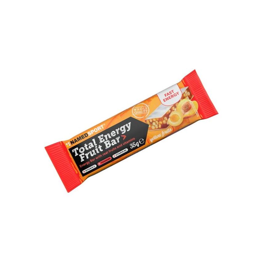 Named Sport Barretta Energetica Total Energy alla Frutta Gialla, 35g