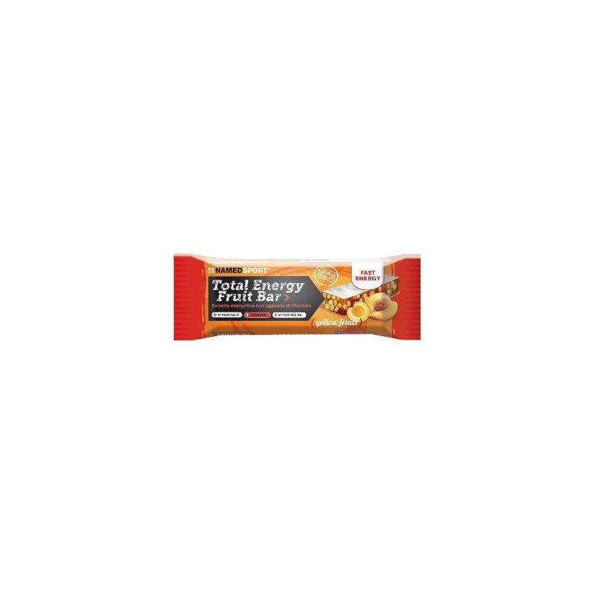 Named Sport Barretta Energetica Total Energy alla Frutta Gialla, 35g
