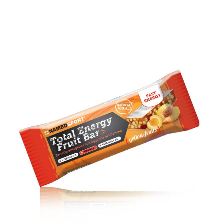 Named Sport Barretta Energetica Total Energy alla Frutta Gialla, 35g