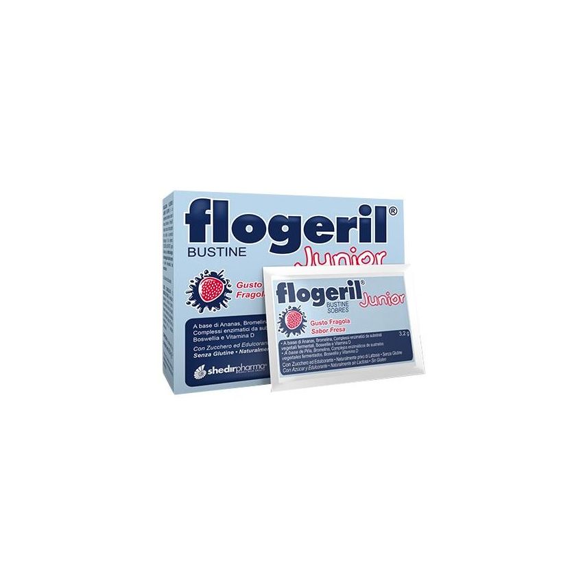 Flogeril Junior Fragola - Integratore per Bambini, 20 Bustine