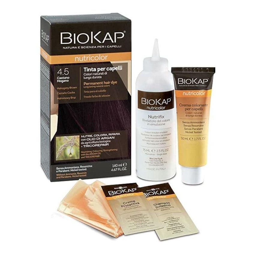 Biokap Nutricolor 4.5 Castano Mogano - Tinta Nutritiva per Capelli