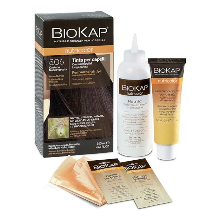 Biokap Nutricolor 5,06 Tinta Capelli Nutriente in Castano Noce Moscata