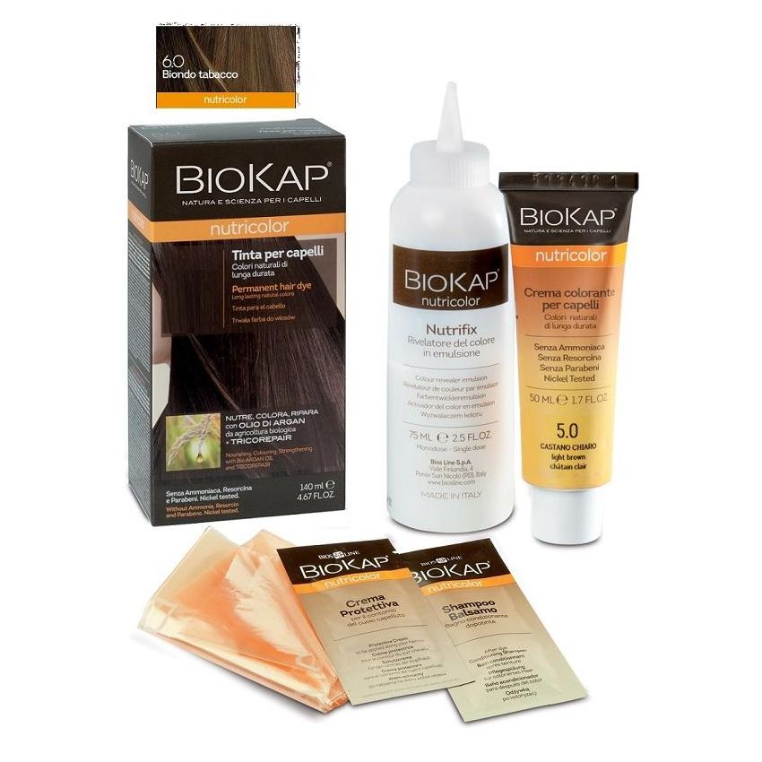 Biokap Nutricolor 6.0, Tinta Capelli Naturale Biondo Tabacco