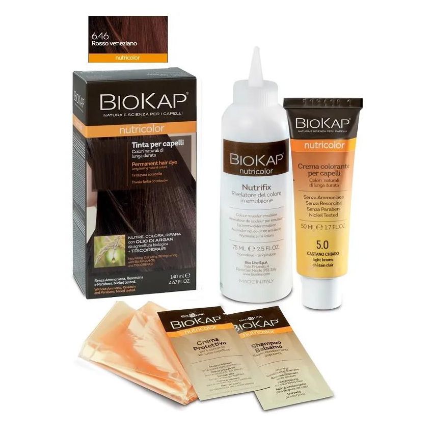 Biokap Nutricolor 6.46 - Tinta per Capelli Rosso Veneziano Nutriente