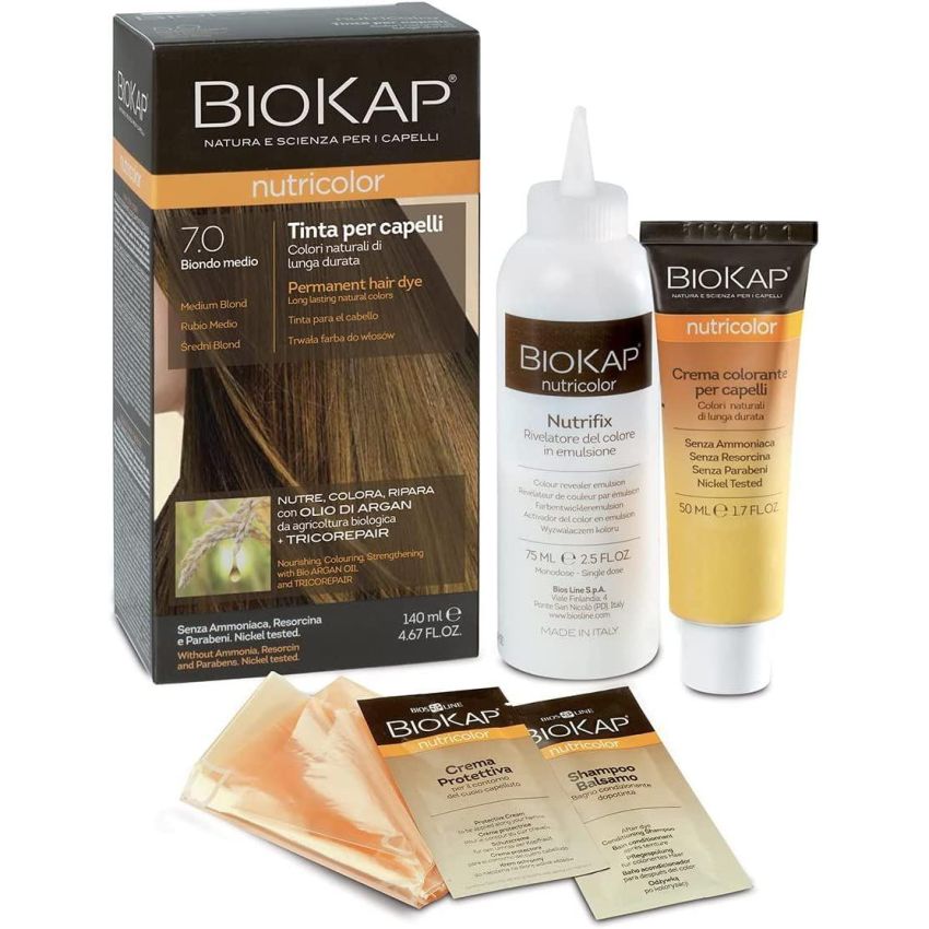 Biokap Nutricolor Colore Capelli Nutriente - 7,0 Biondo Medio