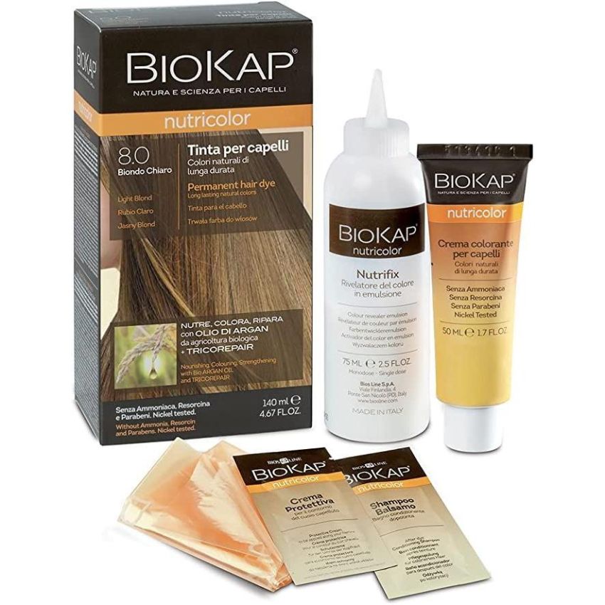 Biokap Nutricolor 8,0 Tinta Capelli Biondo Chiaro Nutriente