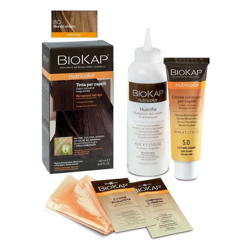 Biokap Nutricolor 8,0 Tinta Capelli Biondo Chiaro Nutriente