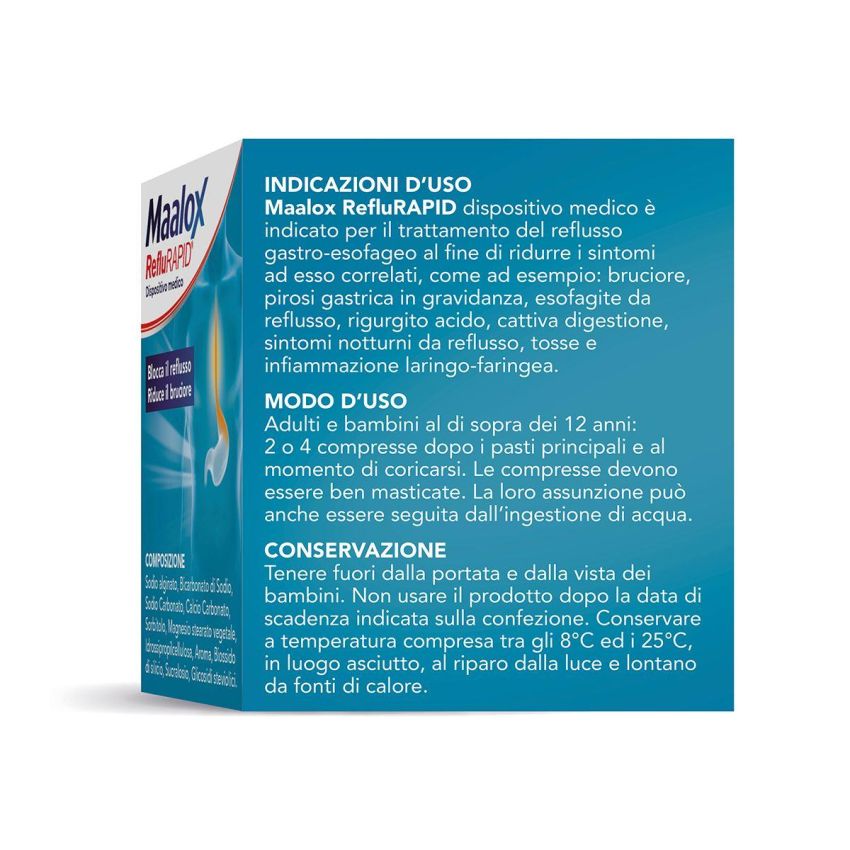 Maalox Reflurapid: 40 Compresse Masticabili