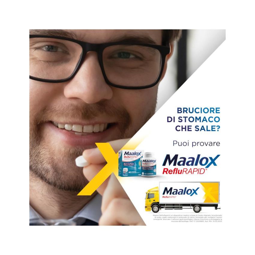 Maalox Reflurapid: 40 Compresse Masticabili