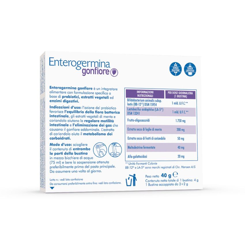 Enterogermina Anti-Gonfiore - Pacchetto di 10 Bustine