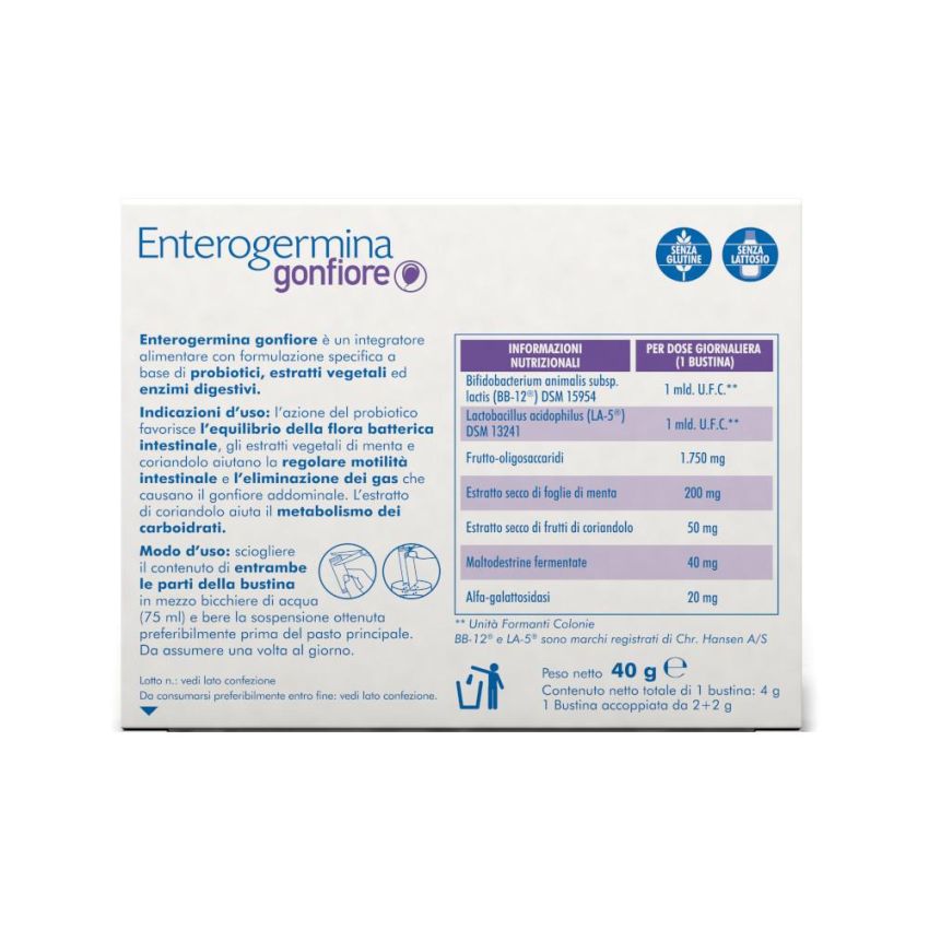 Enterogermina Anti-Gonfiore - Pacchetto di 10 Bustine