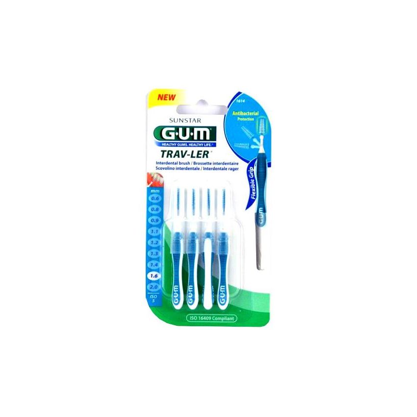 Gum Trav-Ler 1,6 - Scovolino Professionale - Confezione da 4+2 Pezzi