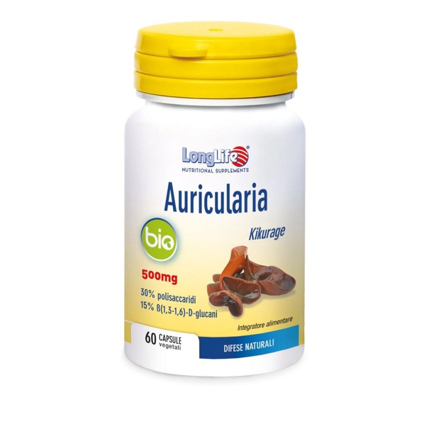 Longlife Auricularia Bio - 500mg, 60 Capsule