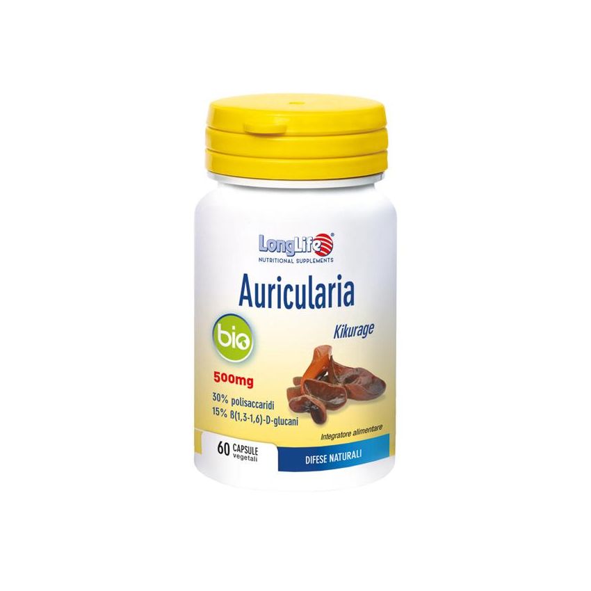 Longlife Auricularia Bio - 500mg, 60 Capsule