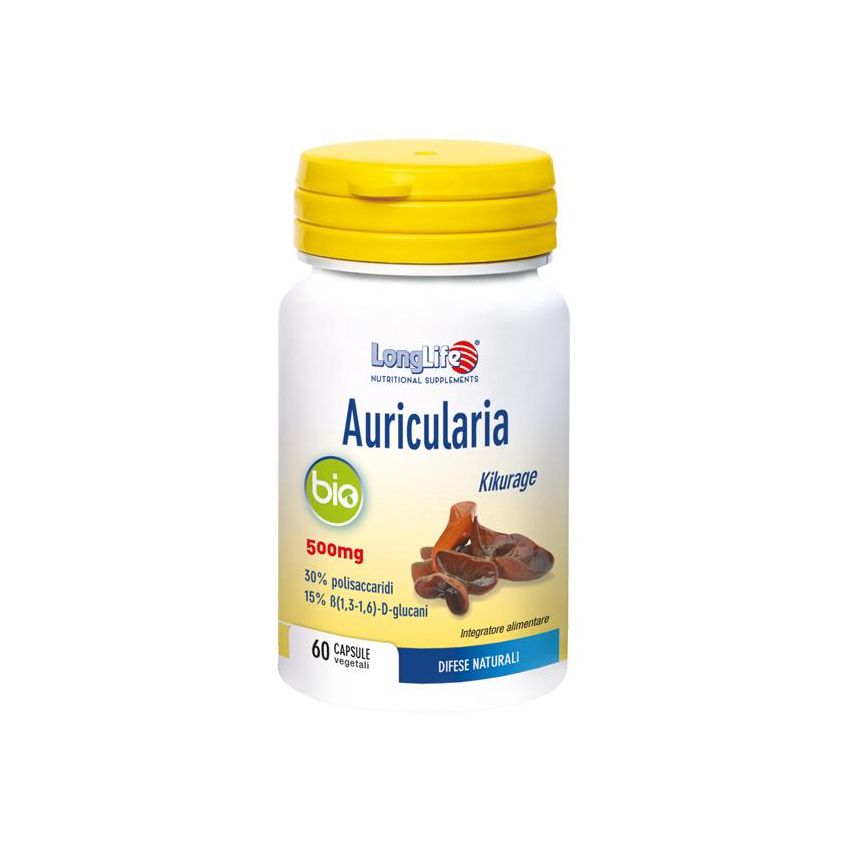 Longlife Auricularia Bio - 500mg, 60 Capsule