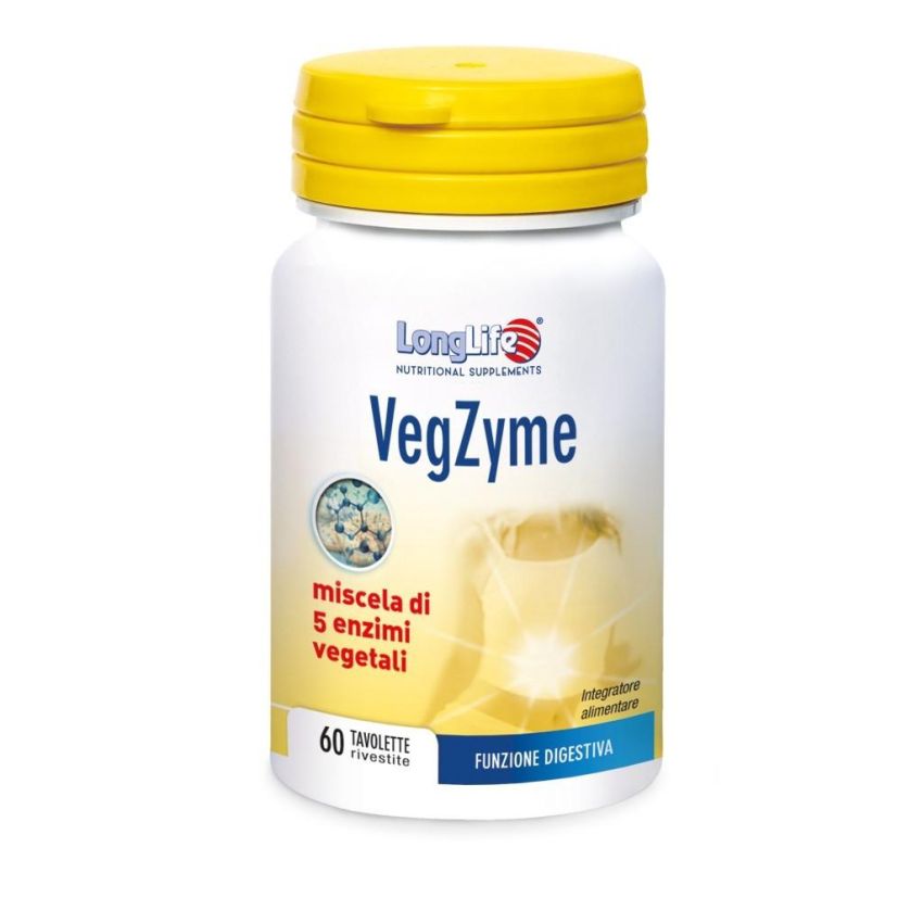 Vegzyme LongLife - 60 Tavolette Digestive Vegane