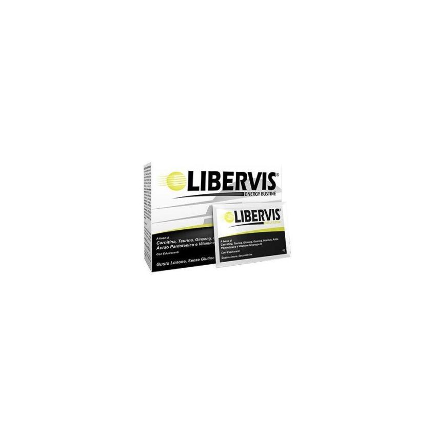 Libervis Energy Bustine al Gusto di Limone - 20 Pezzi da 4g