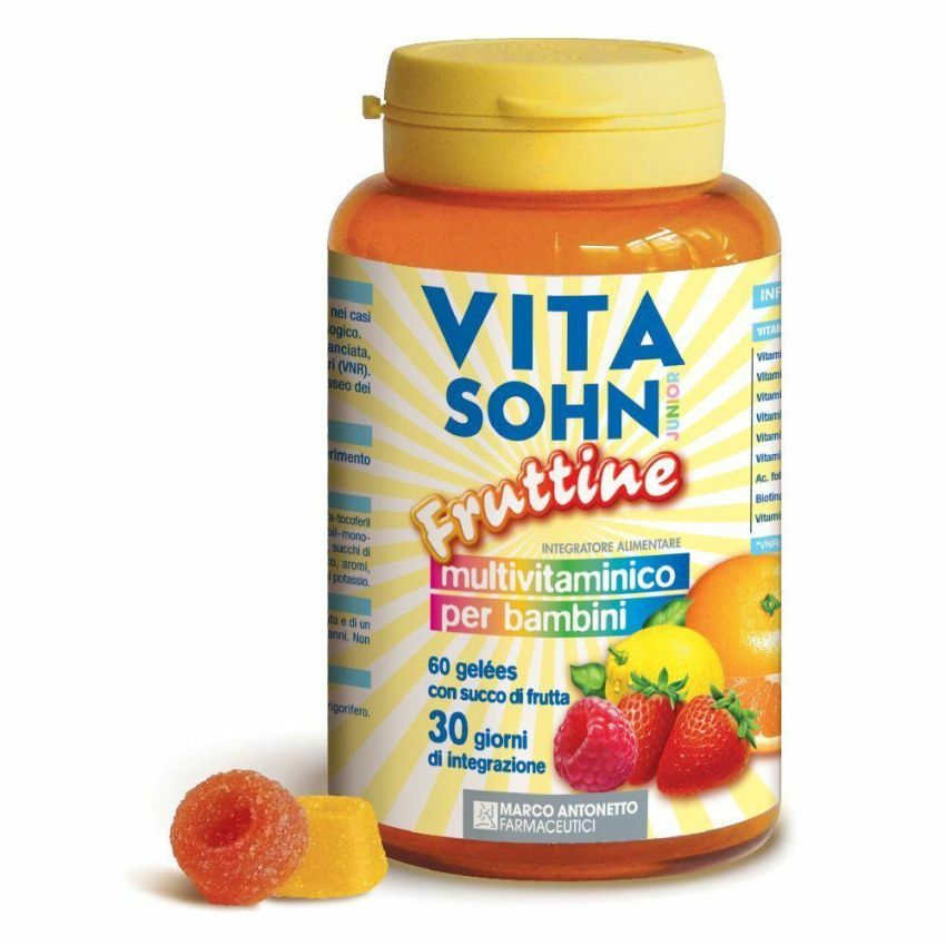 Vitasohn Junior Fruttine - Sacchetto da 60 Caramelle Multivitaminiche