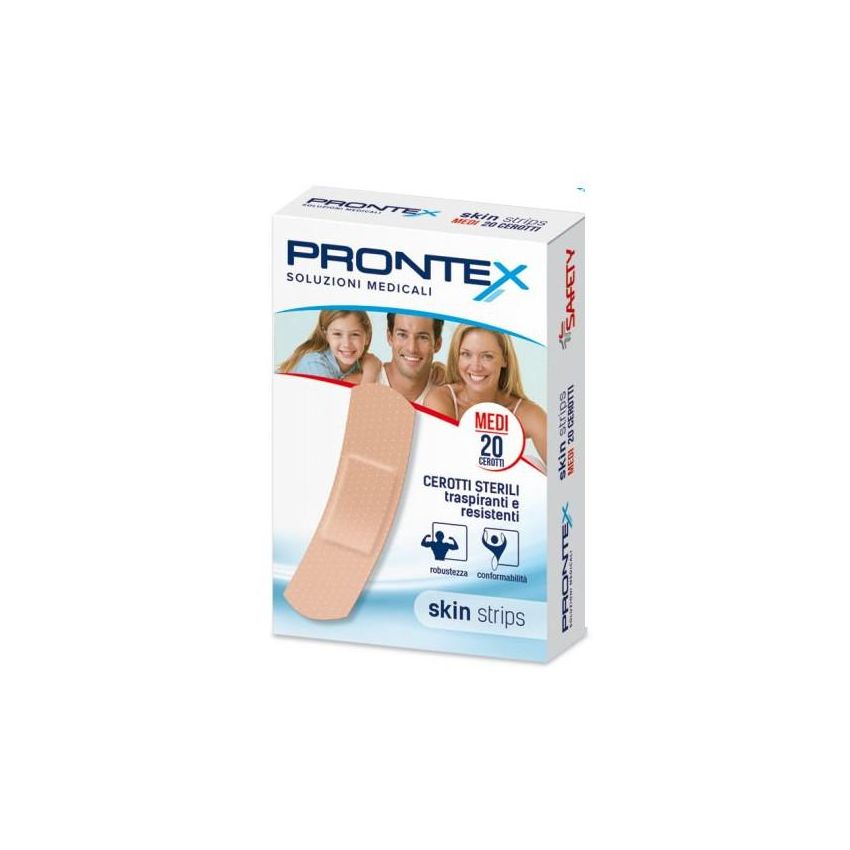 Cerotti Prontex Skin Strips, Formato Medio, Confezione da 20 Pezzi