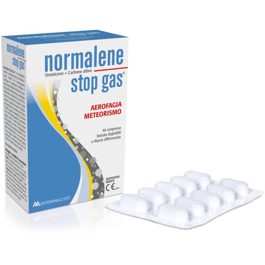 Stop Gas Normalene - 40 Compresse per Gas Intestinali
