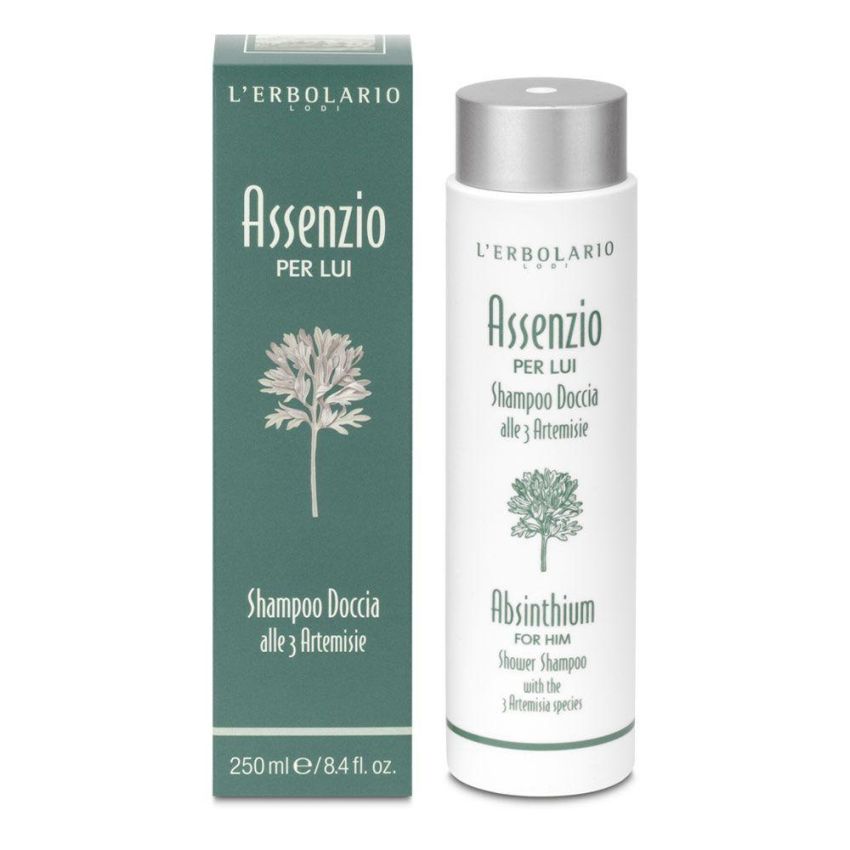L'Erbolario Assenzio Shampoo e Doccia 2-in-1 Fresco per Lui - 250ml