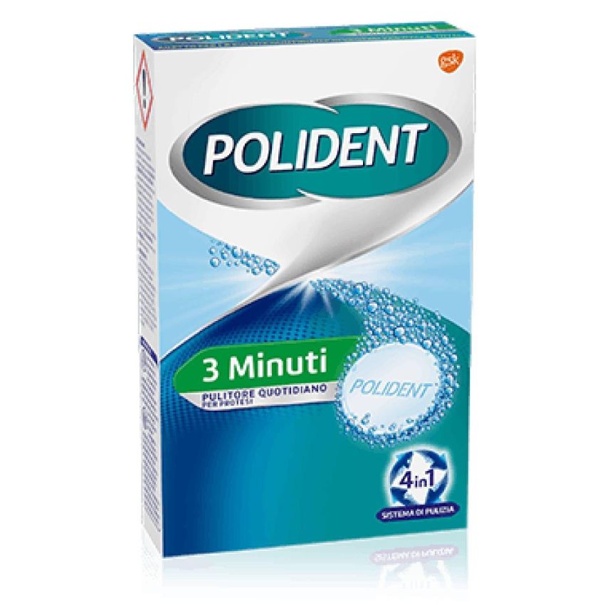 Polident 3 Minuti - 66 Compresse Effervescenti per Pulizia Dentiere
