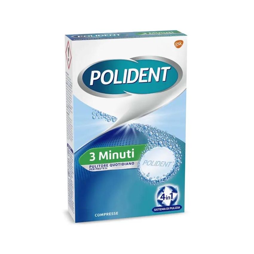 Polident 3 Minuti - 66 Compresse Effervescenti per Pulizia Dentiere