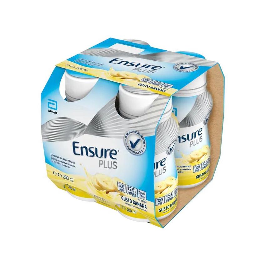 Ensure Plus Nutritional Shake Banana - Confezione da 4 x 200ml