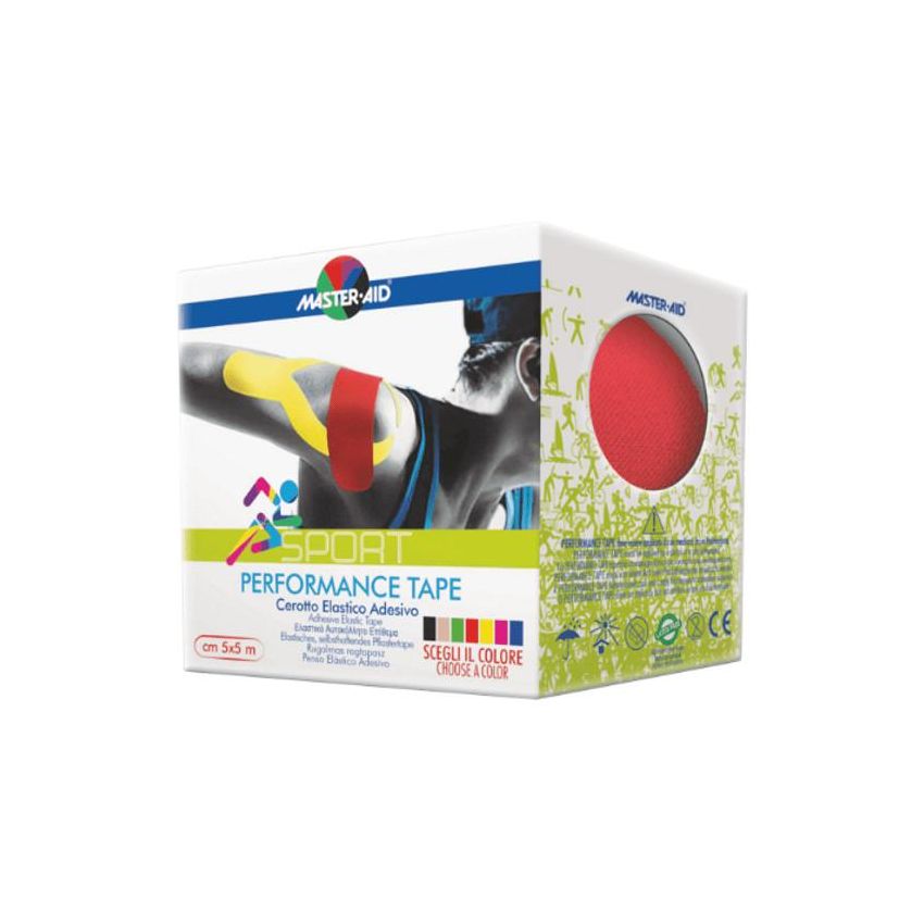 Master-Aid S Performance Tape Neuromuscolare Rosso - 5cmx5mt