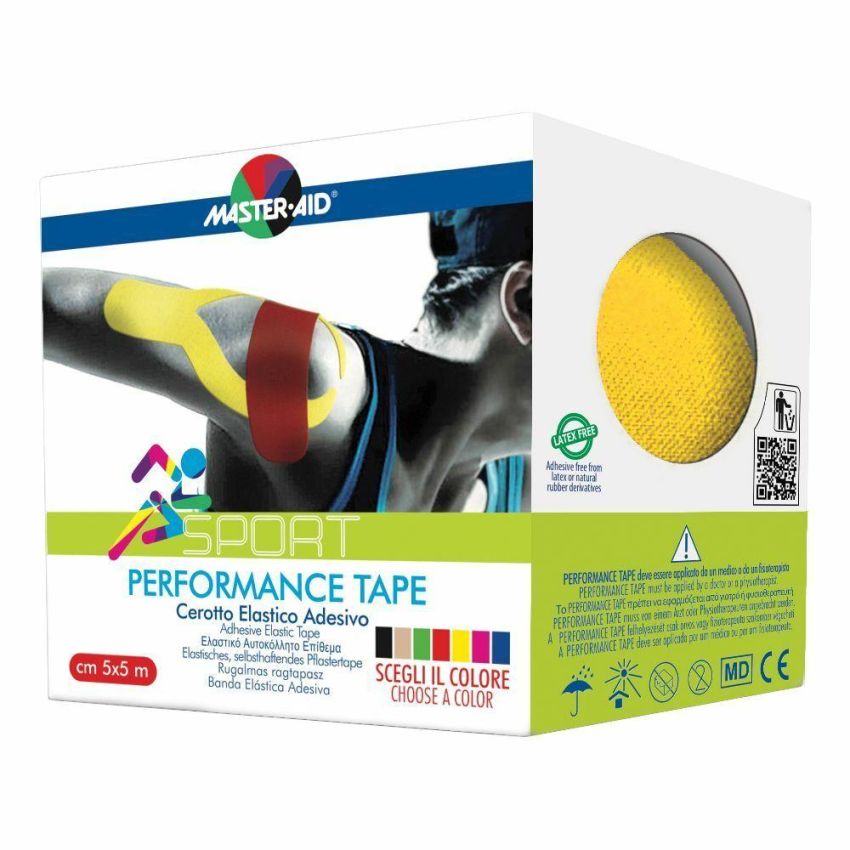 Master-Aid S Perform Taping Neuromuscolare Giallo, 5cmx5mt