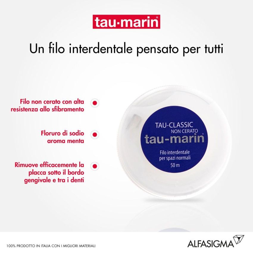 Taumarin Filo Interdentale Non Cerato di Qualità Classica