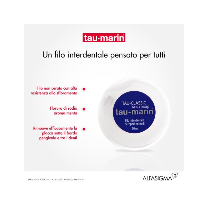 Taumarin Filo Interdentale Non Cerato di Qualità Classica
