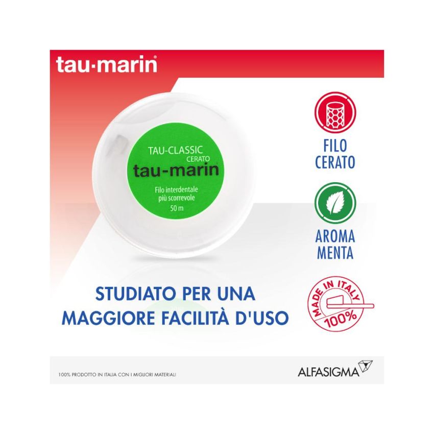 Taumarin Filo Interdentale Cerato Classico 50 Metri
