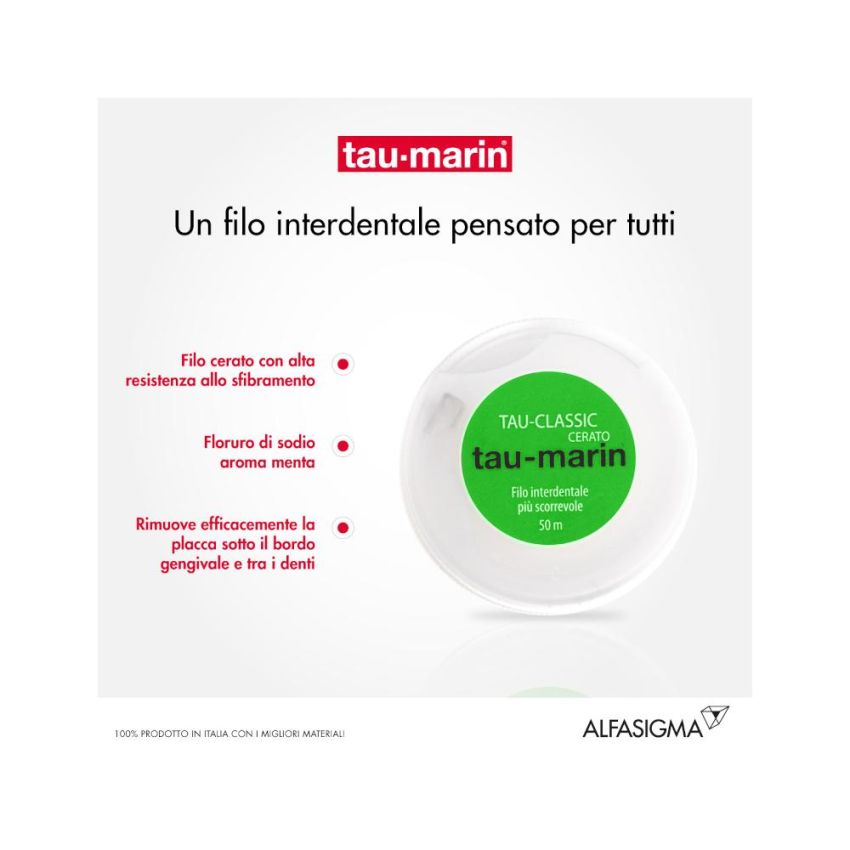 Taumarin Filo Interdentale Cerato Classico 50 Metri