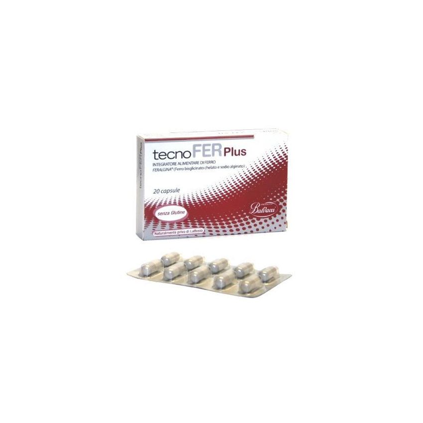 Tecnofer Plus - Integratore Alimentare in Capsule, 20 Pezzi