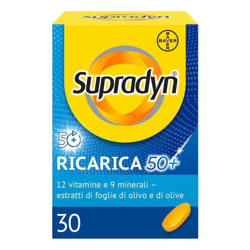 Supradyn Ricarica 50+: Integratore Vitamico Gusto Arancia - 30 Compresse