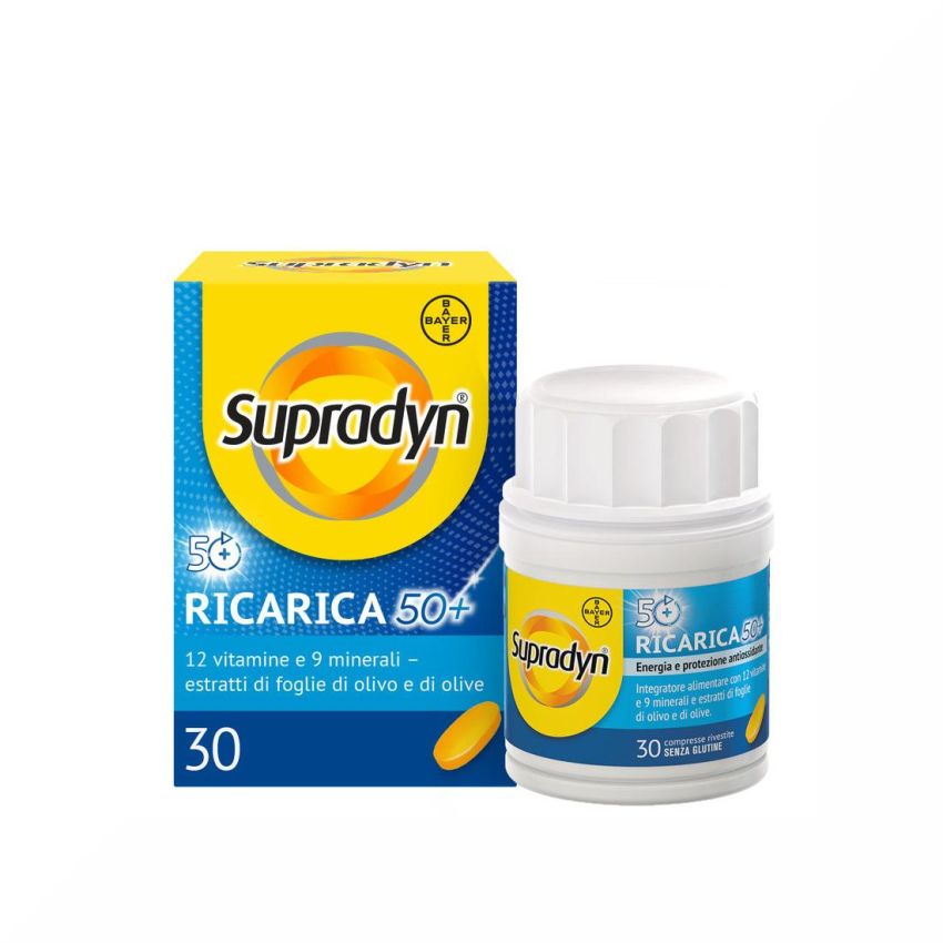 Supradyn Ricarica 50+: Integratore Vitamico Gusto Arancia - 30 Compresse