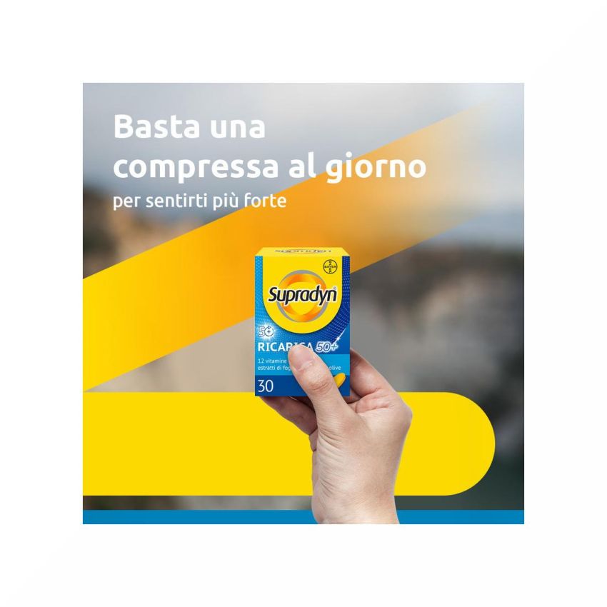 Supradyn Ricarica 50+: Integratore Vitamico Gusto Arancia - 30 Compresse