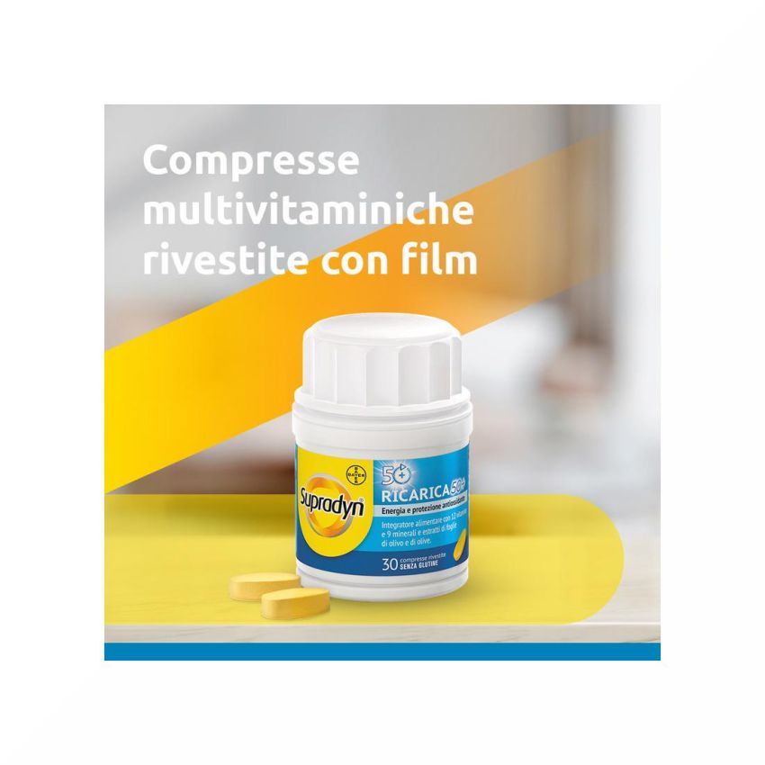 Supradyn Ricarica 50+: Integratore Vitamico Gusto Arancia - 30 Compresse