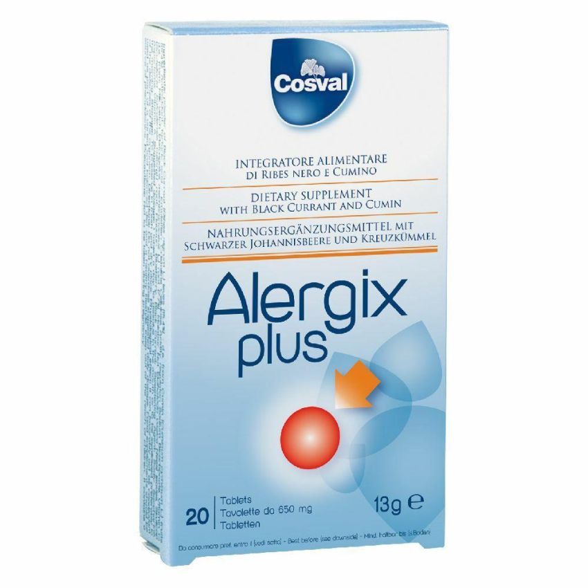 Alergix Plus - Antiallergico in Tavolette da 650mg, Confezione da 20 Pezzi