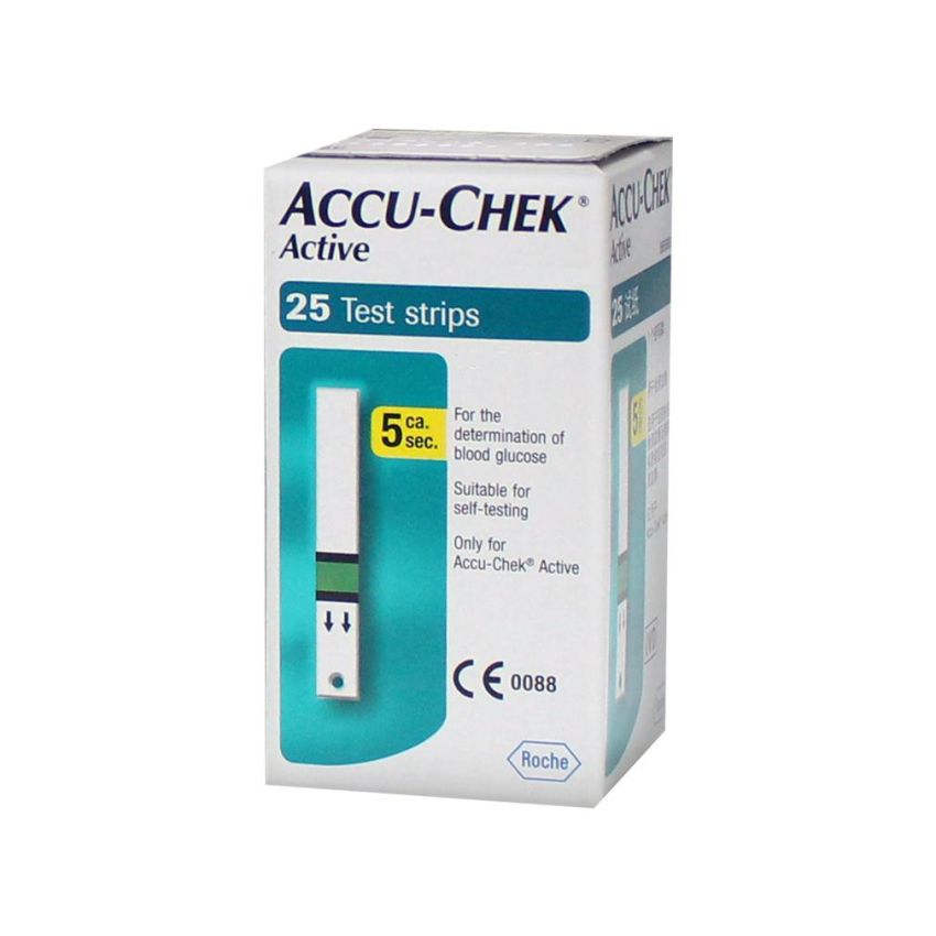 Accu-Chek Active, Strisce per Glucometro, Confezione da 25 Pezzi