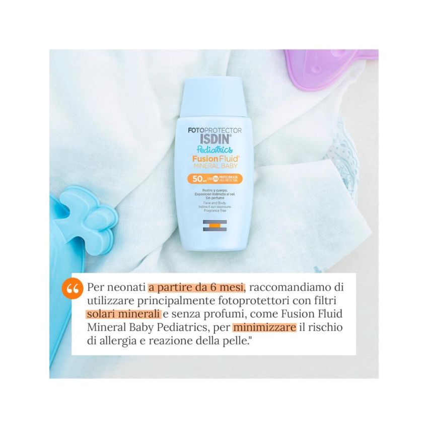 Isdin Pediatric Baby Mineral Fusion Fluid Sunscreen SPF50, 50ml
