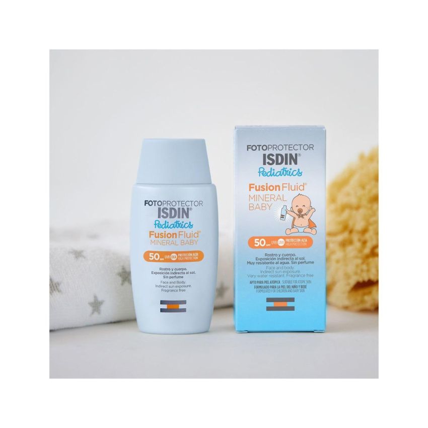 Isdin Pediatric Baby Mineral Fusion Fluid Sunscreen SPF50, 50ml