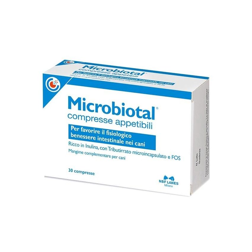 Microbiotal - Probiotico per Cani con 30 Compresse
