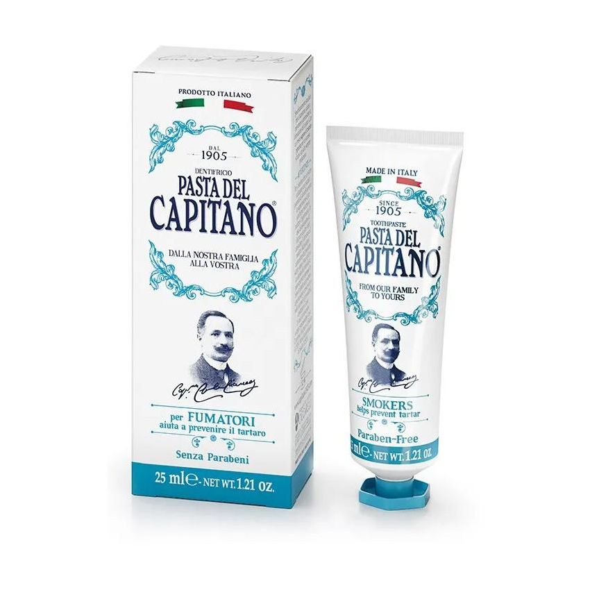 Pasta Del Capitano 1905 - Dentifricio Specifico per Fumatori, 25ml