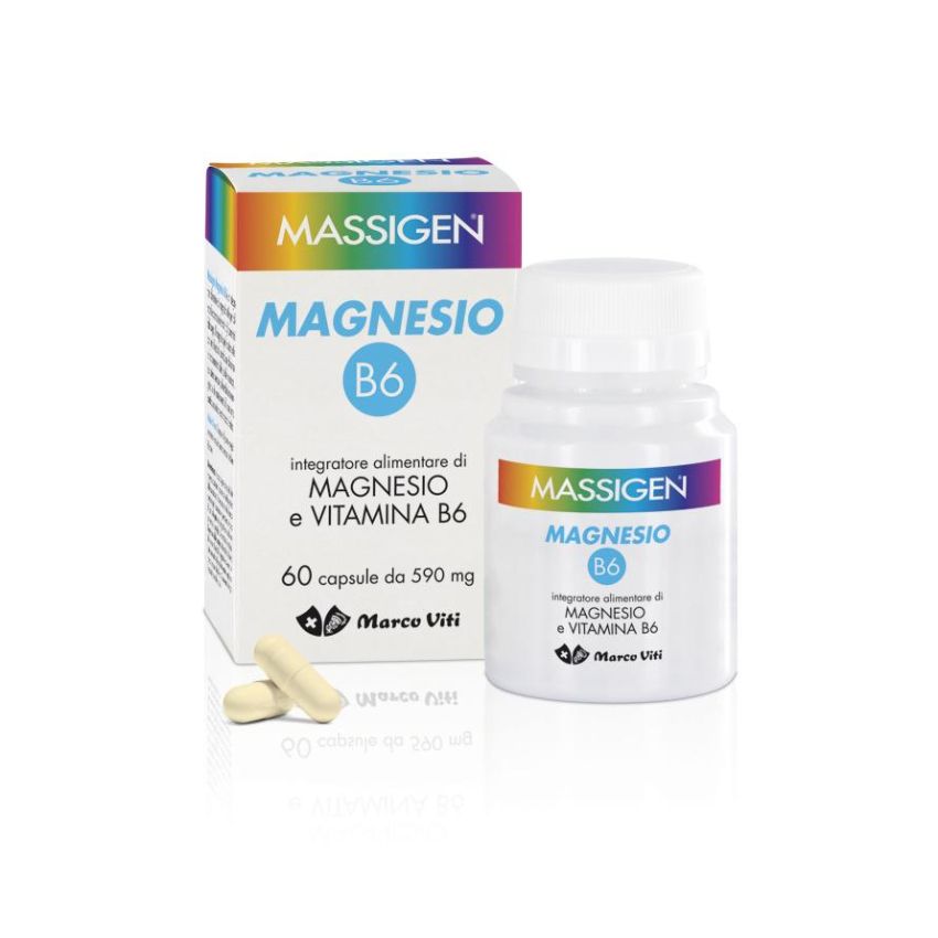 Massigen Magnesio B6 - 60 Capsule Energizzanti